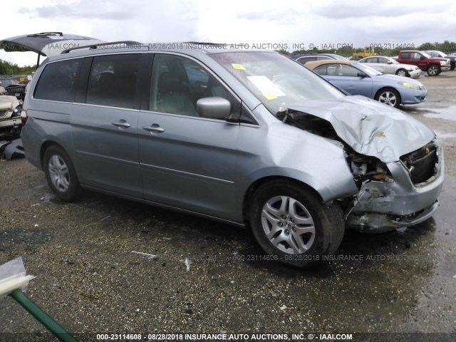 5FNRL38646B085055 - 2006 HONDA ODYSSEY EXL BLUE photo 1