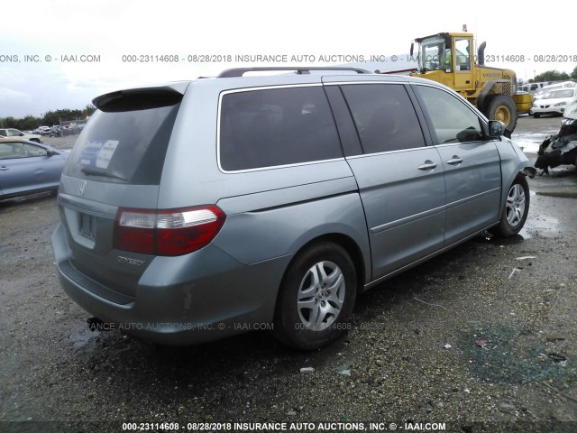 5FNRL38646B085055 - 2006 HONDA ODYSSEY EXL BLUE photo 4
