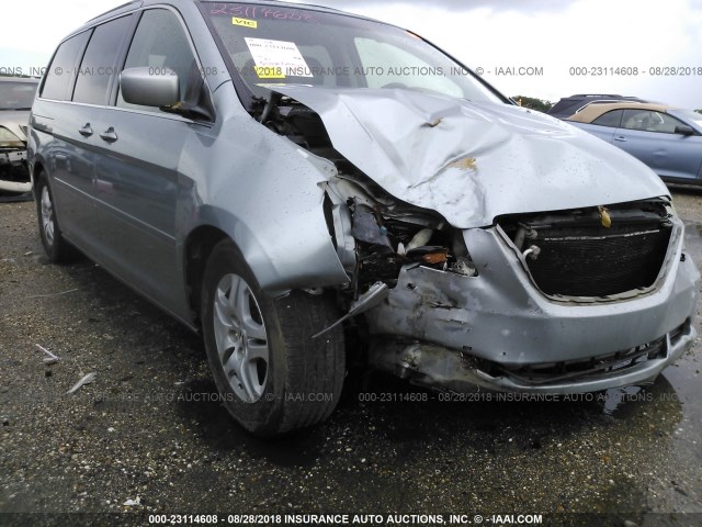 5FNRL38646B085055 - 2006 HONDA ODYSSEY EXL BLUE photo 6