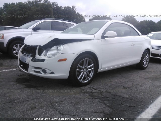 WVWFA71F48V010340 - 2008 VOLKSWAGEN EOS LUX Biały zdjęcie 2