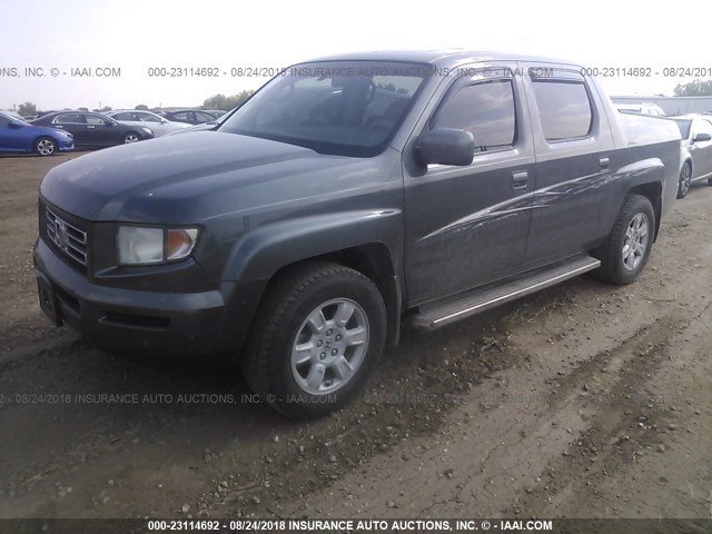 2HJYK16537H535704 - 2007 HONDA RIDGELINE RTL GRAY photo 2