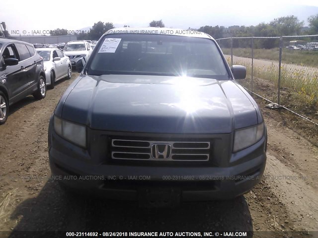 2HJYK16537H535704 - 2007 HONDA RIDGELINE RTL GRAY photo 6