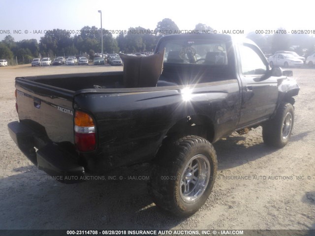 5TEPM62N72Z119603 - 2002 TOYOTA TACOMA BLACK photo 4