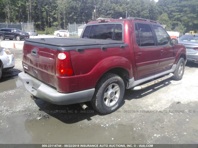 1FMZU77E11UB77992 - 2001 FORD EXPLORER SPORT TR  RED photo 4