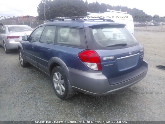 4S4BP62C987336016 - 2008 SUBARU OUTBACK 2.5I LIMITED BLUE photo 3