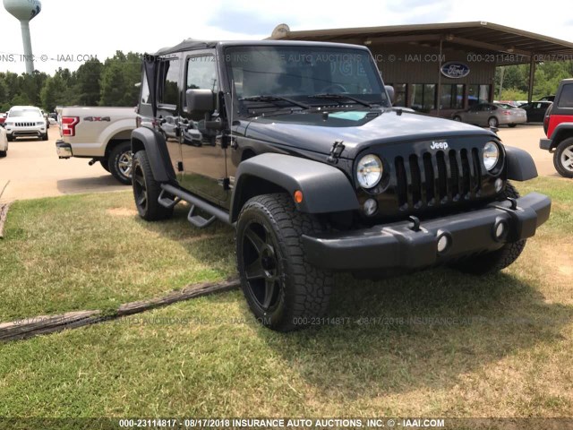 1C4HJWDG9GL109057 - 2016 JEEP WRANGLER UNLIMITE SPORT BLACK photo 1