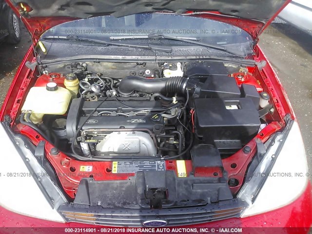 3FAFP31321R176314 - 2001 FORD FOCUS ZX3 RED photo 10