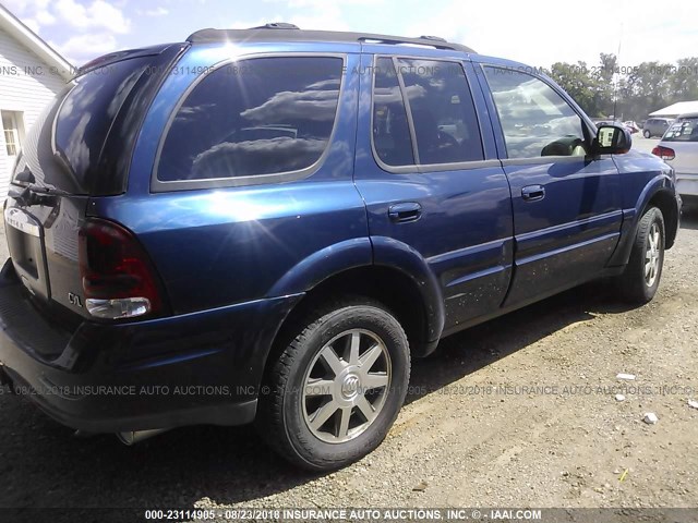 5GADT13S742402959 - 2004 BUICK RAINIER CXL Dark Blue photo 4