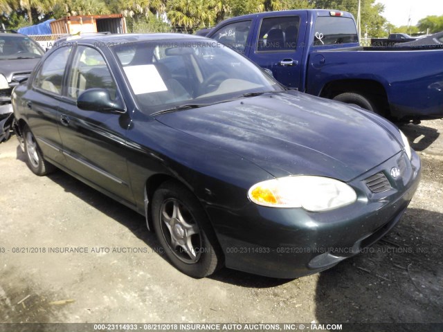 KMHJF35F1YU043974 - 2000 HYUNDAI ELANTRA GLS GREEN photo 1