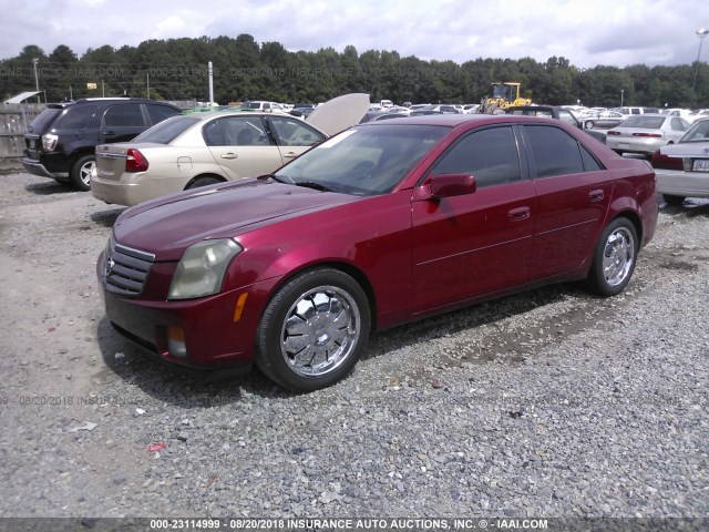 1G6DP567250173365 - 2005 CADILLAC CTS HI FEATURE V6 RED photo 2