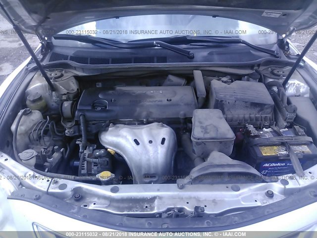 4T4BE46K07R009800 - 2007 TOYOTA CAMRY NEW GENERAT CE/LE/XLE/SE SILVER photo 10
