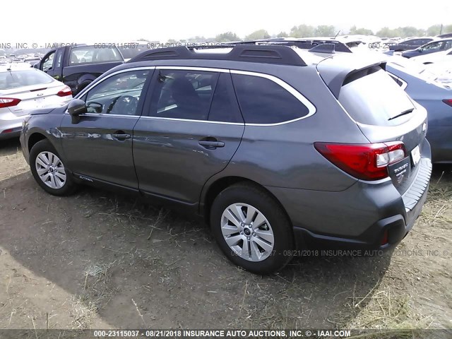 4S4BSAHC1J3367475 - 2018 SUBARU OUTBACK 2.5I PREMIUM GRAY photo 3