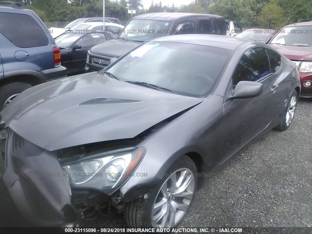 KMHHT6KDXDU091124 - 2013 HYUNDAI GENESIS COUPE 2.0T GRAY photo 2