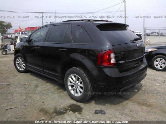 2FMDK3AK4BBB46489 - 2011 FORD EDGE SPORT BLACK photo 3