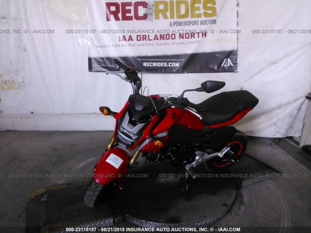 MLHJC6114H5207850 - 2017 HONDA GROM 125 RED photo 2