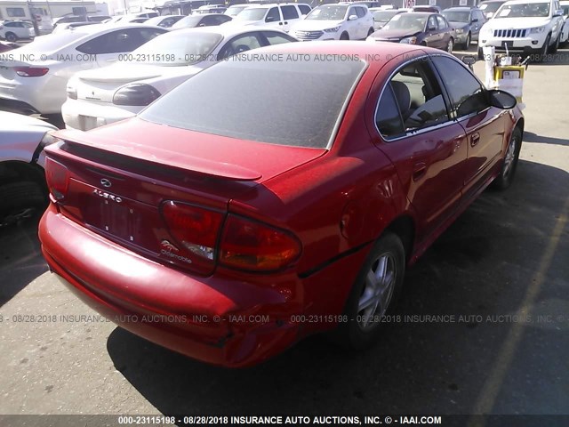 1G3NL52F43C147792 - 2003 OLDSMOBILE ALERO GL RED photo 4