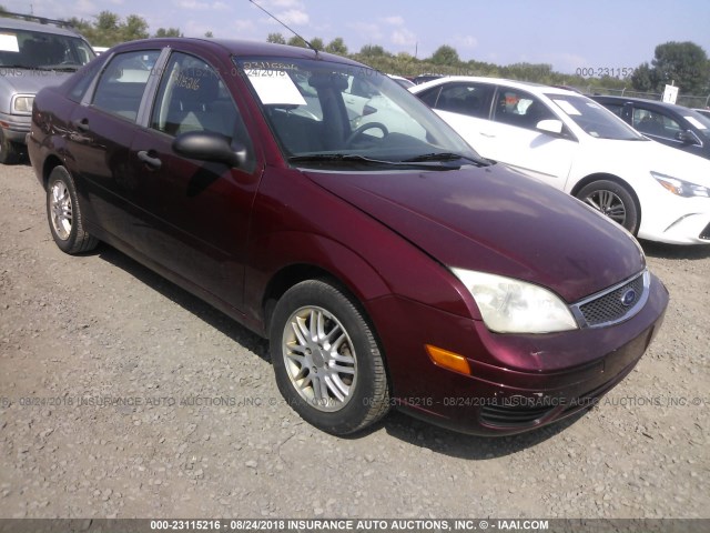 1FAFP34N97W360393 - 2007 FORD FOCUS ZX4/S/SE/SES წითელი ფოტო 1