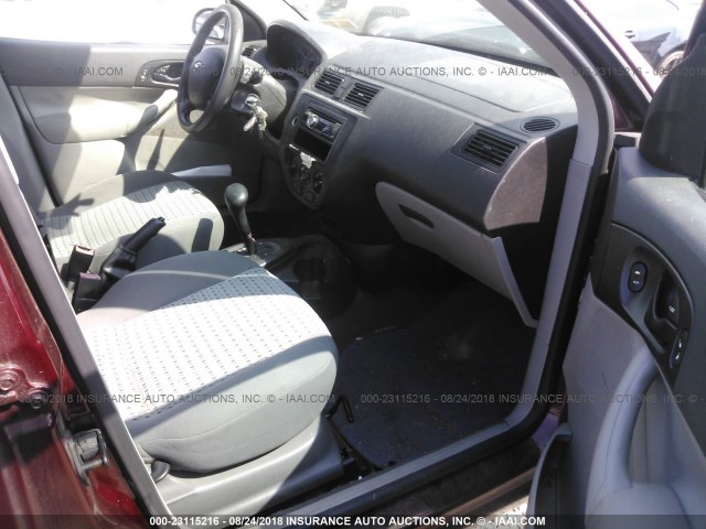 1FAFP34N97W360393 - 2007 FORD FOCUS ZX4/S/SE/SES წითელი ფოტო 5