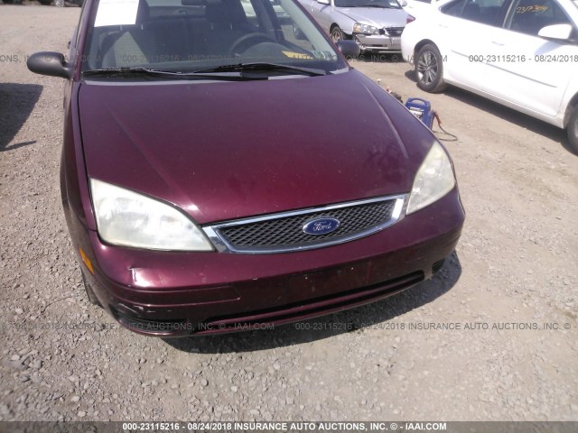 1FAFP34N97W360393 - 2007 FORD FOCUS ZX4/S/SE/SES წითელი ფოტო 6