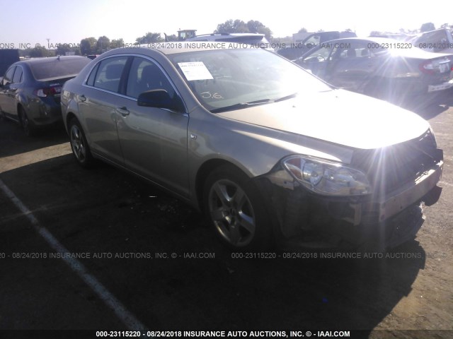 1G1ZH57B98F283617 - 2008 CHEVROLET MALIBU 1LT GOLD photo 1
