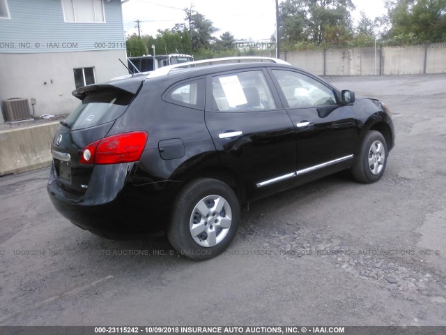 JN8AS5MVXFW762778 - 2015 NISSAN ROGUE SELECT S BLACK photo 4