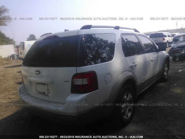 1FMDK02167GA13396 - 2007 FORD FREESTYLE SEL WHITE photo 4