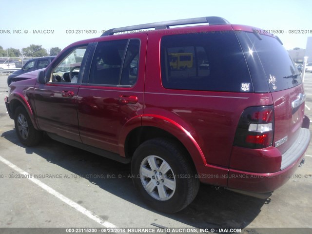 1FMEU7DE0AUA14561 - 2010 FORD EXPLORER XLT RED photo 3