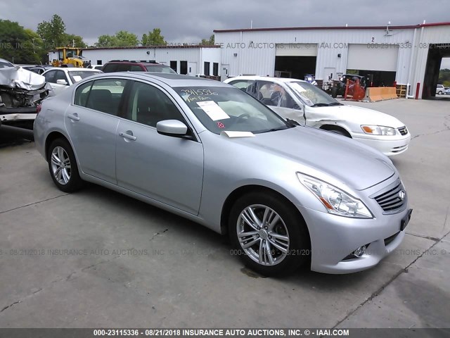 JN1CV6AR6DM766380 - 2013 INFINITI G37 SILVER photo 1