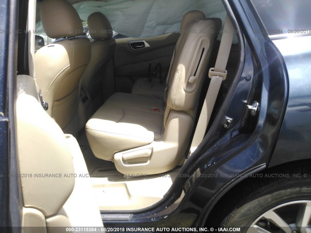 5N1AR2MN2EC604016 - 2014 NISSAN PATHFINDER S/SV/SL/PLATINUM BLUE photo 8