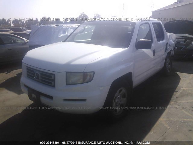 2HJYK16206H571127 - 2006 HONDA RIDGELINE RT WHITE photo 2