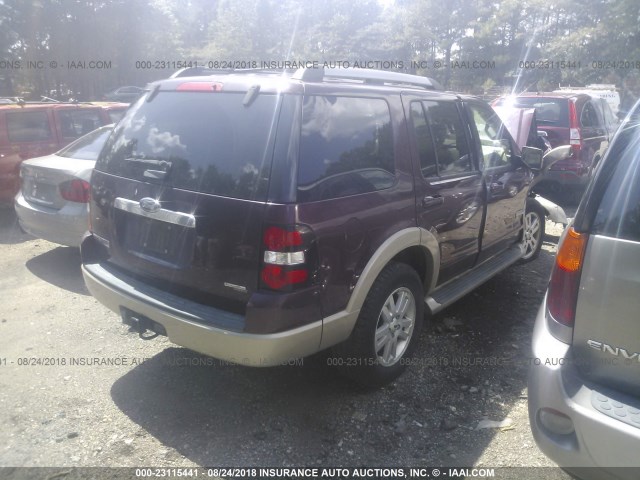 1FMEU64E86UA30010 - 2006 FORD EXPLORER EDDIE BAUER BURGUNDY photo 4