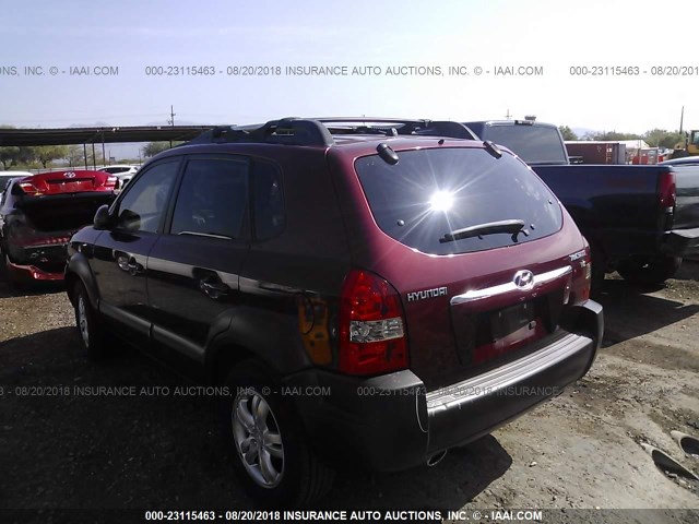 KM8JN12D96U278873 - 2006 HYUNDAI TUCSON GLS/LIMITED RED photo 3