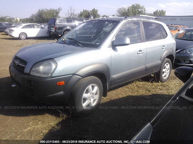 KM8JN12D45U206963 - 2005 HYUNDAI TUCSON GLS/LX Light Blue photo 2