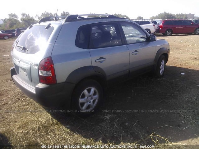 KM8JN12D45U206963 - 2005 HYUNDAI TUCSON GLS/LX Light Blue photo 4