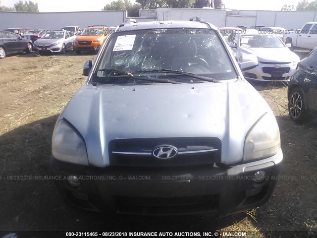 KM8JN12D45U206963 - 2005 HYUNDAI TUCSON GLS/LX Light Blue photo 6