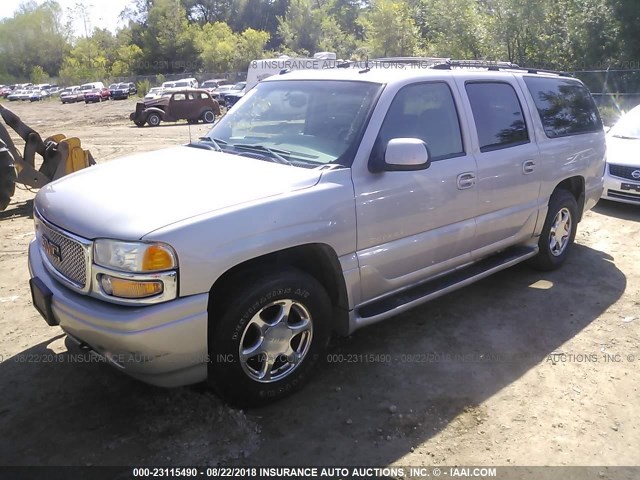 1GKFK66U14J214212 - 2004 GMC YUKON XL DENALI SILVER photo 2