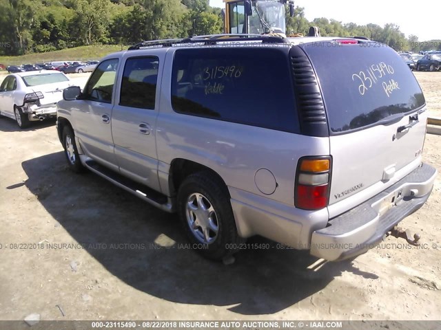 1GKFK66U14J214212 - 2004 GMC YUKON XL DENALI SILVER photo 3