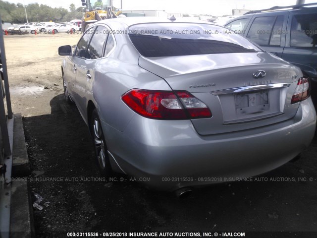 JN1BY1AP2CM332315 - 2012 INFINITI M37 SILVER photo 3