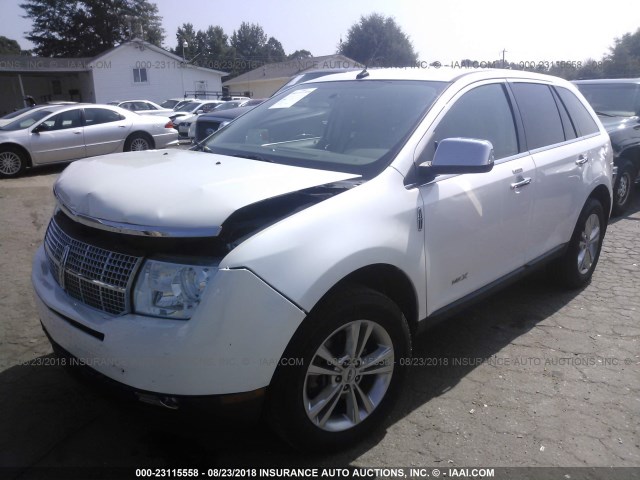 2LMDJ6JC2ABJ09697 - 2010 LINCOLN MKX WHITE photo 2