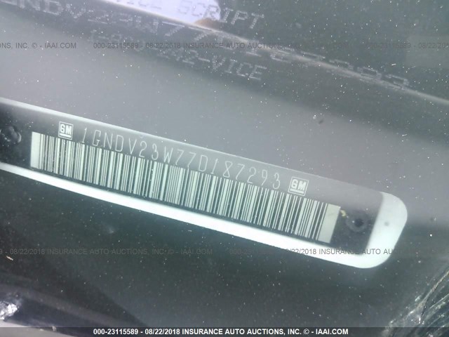 1GNDV23W77D187293 - 2007 CHEVROLET UPLANDER LS 白色 照片 9