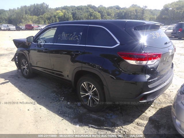 5TDBZRFH2JS868709 - 2018 TOYOTA HIGHLANDER LE/LE PLUS BLACK photo 3