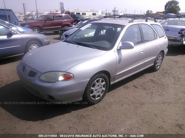 KMHJW35F1YU178467 - 2000 HYUNDAI ELANTRA GLS GRAY photo 2