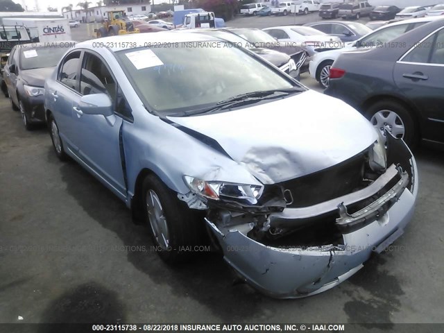 JHMFA36248S012426 - 2008 HONDA CIVIC HYBRID BLUE photo 1