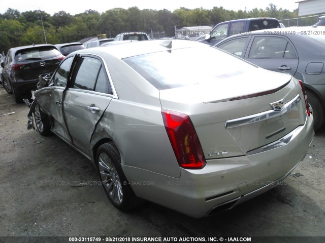 1G6AT5S31F0132132 - 2015 CADILLAC CTS PREMIUM COLLECTION TAN photo 3