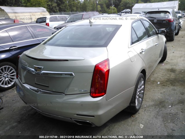 1G6AT5S31F0132132 - 2015 CADILLAC CTS PREMIUM COLLECTION TAN photo 4