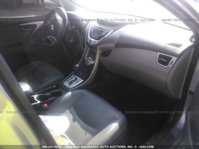 KMHDH4AE4CU206894 - 2012 HYUNDAI ELANTRA GLS/LIMITED GRAY photo 5