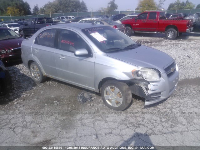 KL1TD56E49B615273 - 2009 CHEVROLET AVEO LS/LT SILVER photo 1