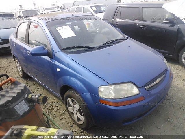 KL1TD52635B485267 - 2005 CHEVROLET AVEO LS BLUE photo 1