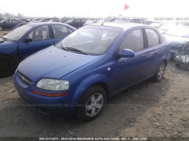 KL1TD52635B485267 - 2005 CHEVROLET AVEO LS BLUE photo 2