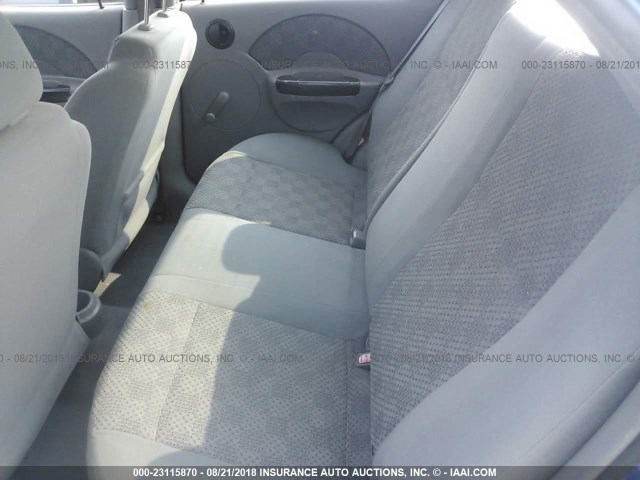 KL1TD52635B485267 - 2005 CHEVROLET AVEO LS BLUE photo 8